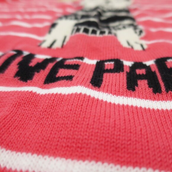 NWT Pink Republic Girls' Coral Striped "I Love Paris" Sweater L 14 Hi-Lo Hem - Picture 6 of 9